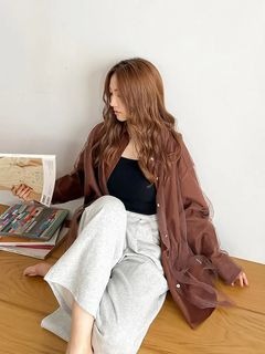 Ungrid 薄紗層次感Shirt [2件SET]