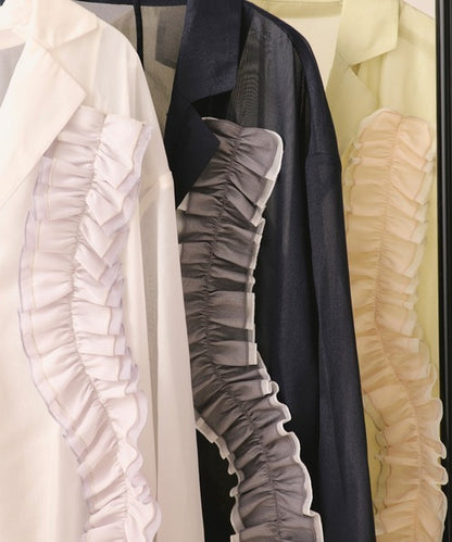 loin nuit sheer color scheme frill jacket