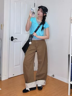 hazyl rollup wide pants