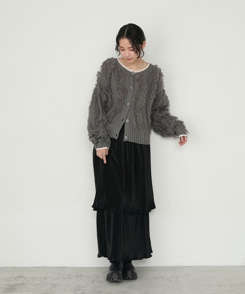 forksy. Fringe Knit Cardigan