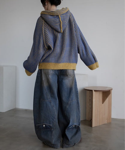 Vacancy 雙面可穿羅紋拉鍊連帽衫