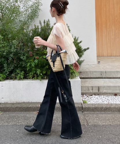 Hinari 高腰半喇叭褲