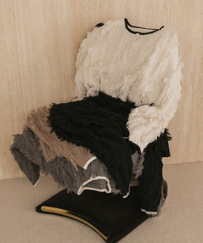 forksy. Fringe Knit Cardigan