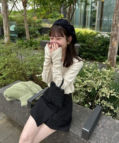 Hinari 綁帶掛頸混色上衣