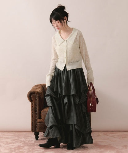 loin nuit tuck design volume skirt