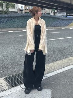 Ungrid 薄紗層次感Shirt [2件SET]