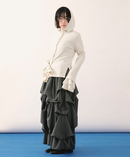 loin nuit tuck design volume skirt