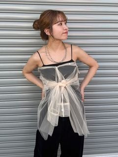 Ungrid 薄紗層次感Shirt [2件SET]