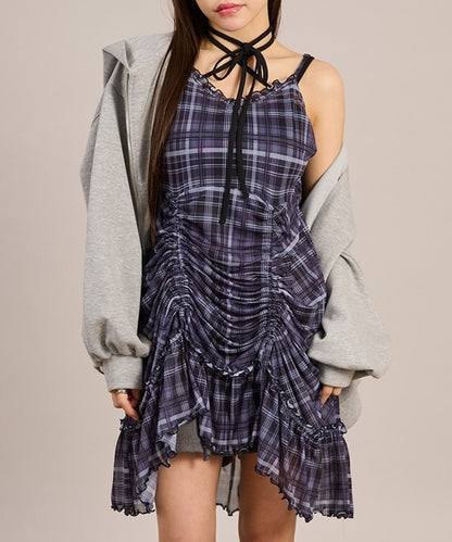 Lace drawstring cami tunic