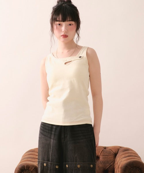 loin nuit stitch design tank top