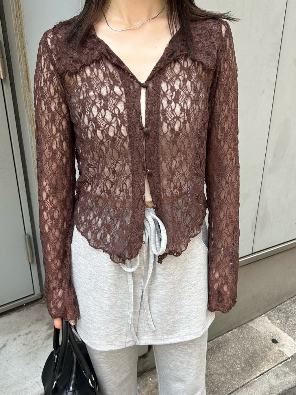 [短/長ver] Kastane Lace pullover with collar