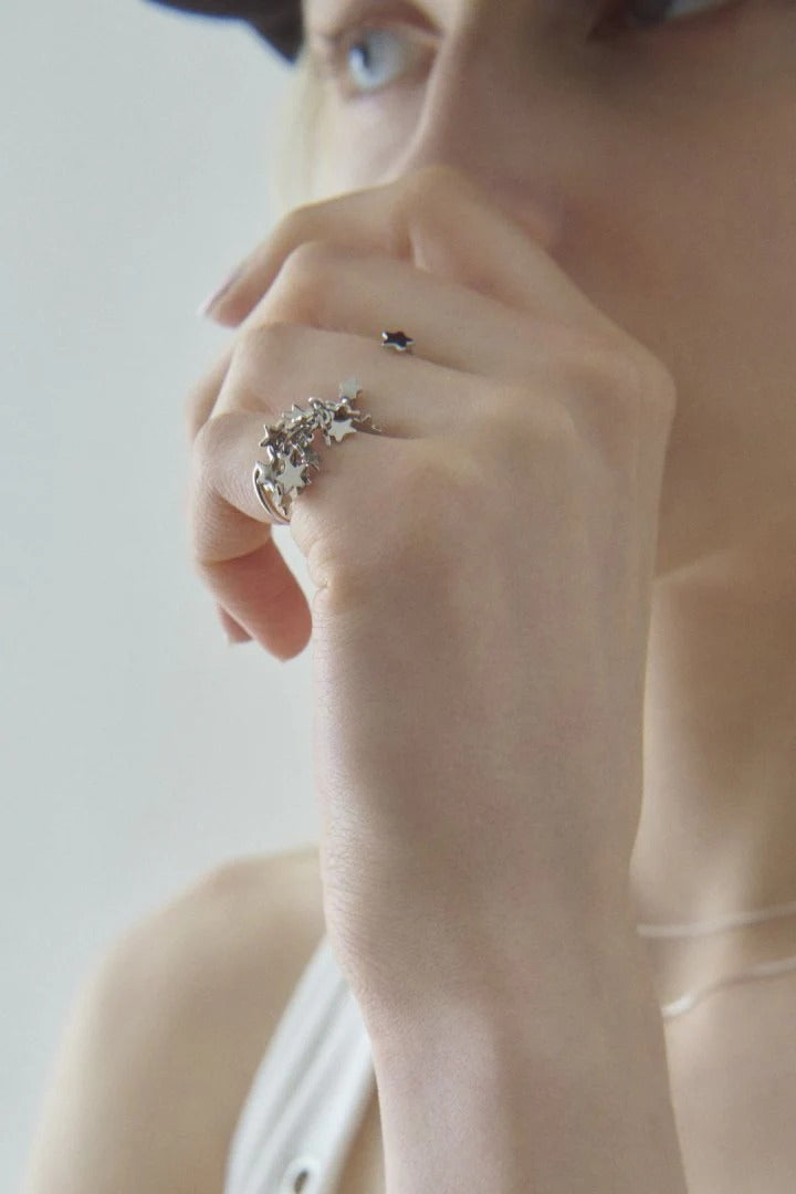 GOLDY Star shower Ring 2P Set