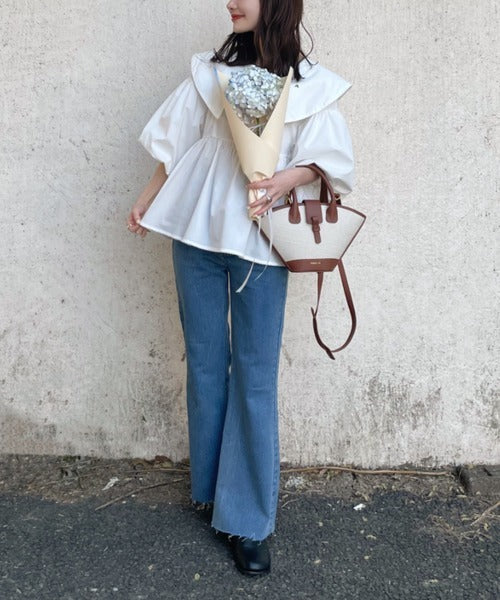 Hinari 高腰半喇叭褲