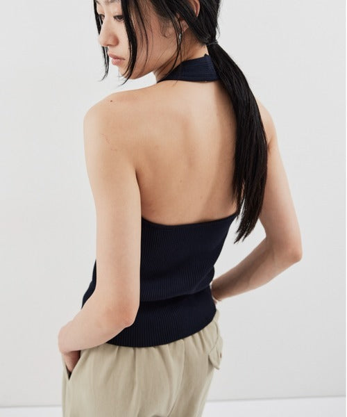 HANNE Halter neck knit vest