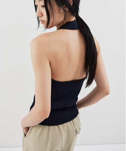HANNE Halter neck knit vest
