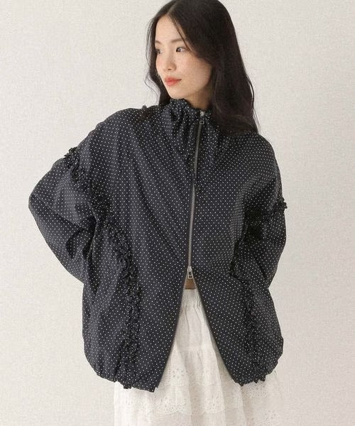 heather 褶邊尼龍 jacket