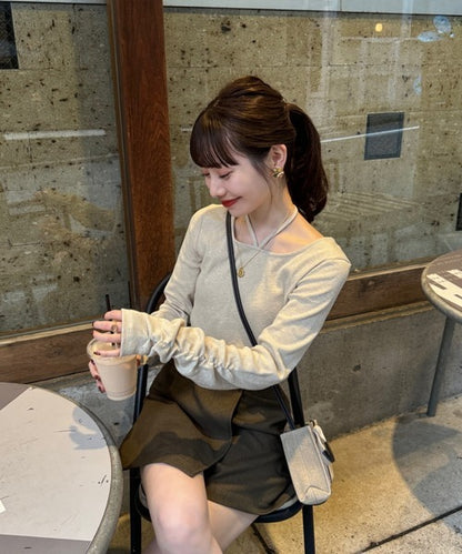 Hinari 綁帶掛頸混色上衣