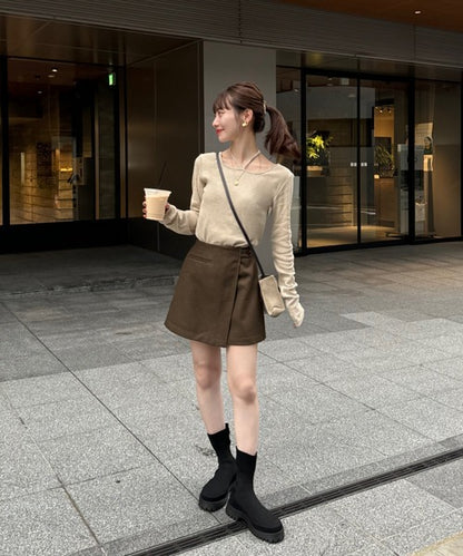 Hinari 綁帶掛頸混色上衣