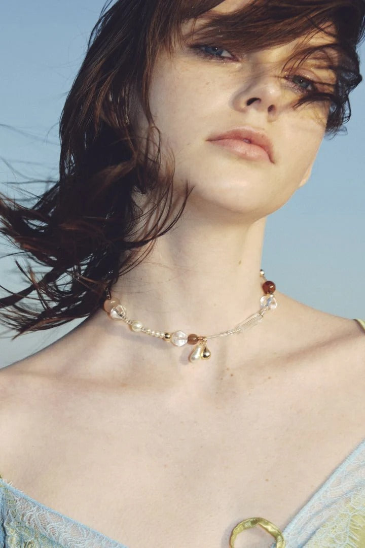 GOLDY Multi Color Beaded Neckcuff