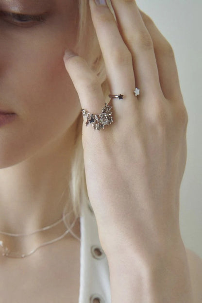 GOLDY Star shower Ring 2P Set