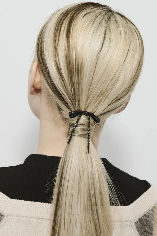 GOLDY Dot Chain Ribbon 髮插