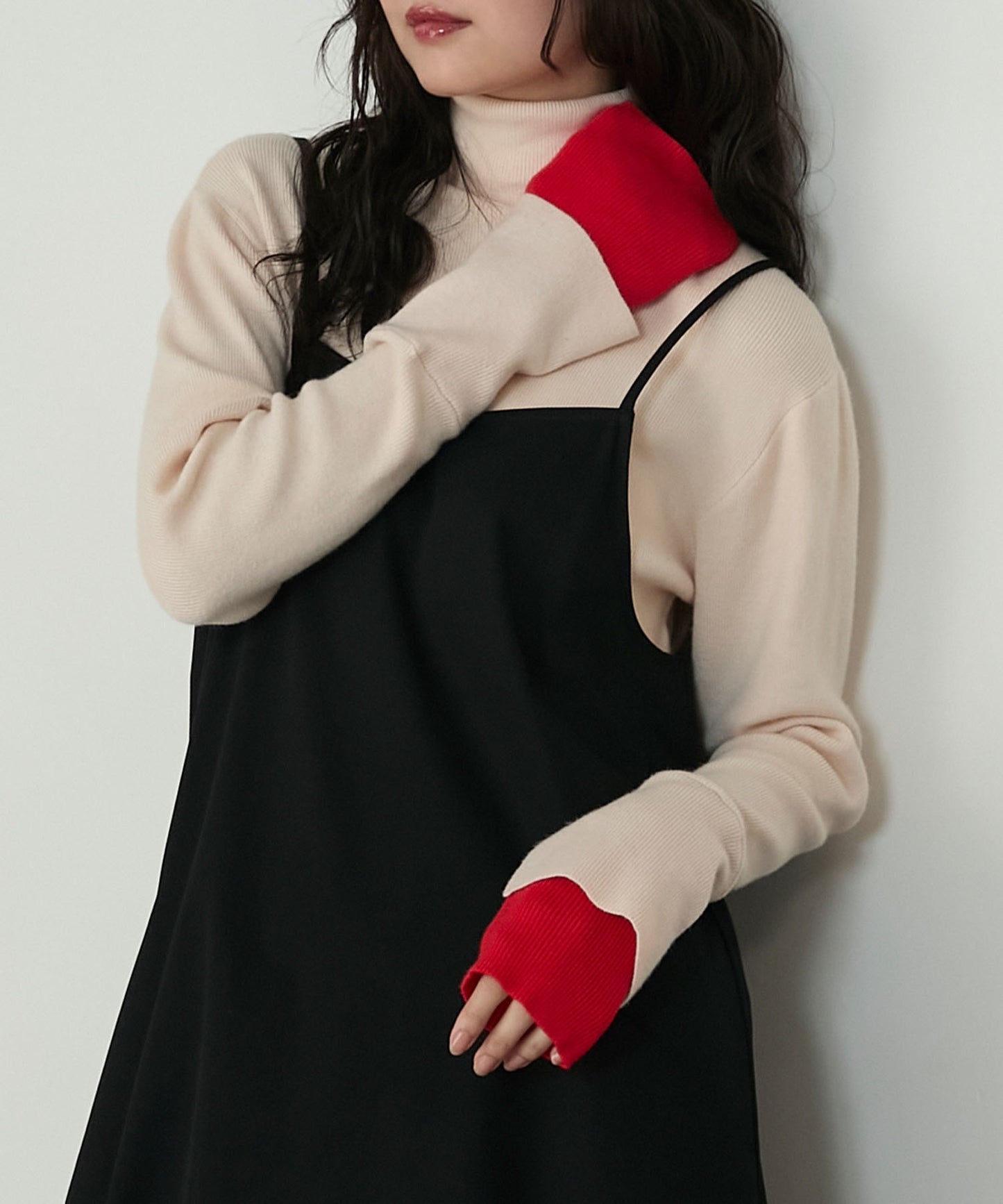 forksy. 假2件針織高領Top [吸濕發熱]