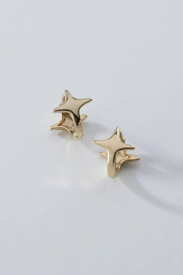 GOLDY Twinkle Hoop One-Touch Earrings