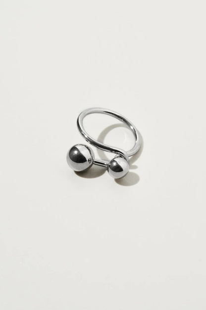 GOLDY 雙金屬球不銹鋼戒指