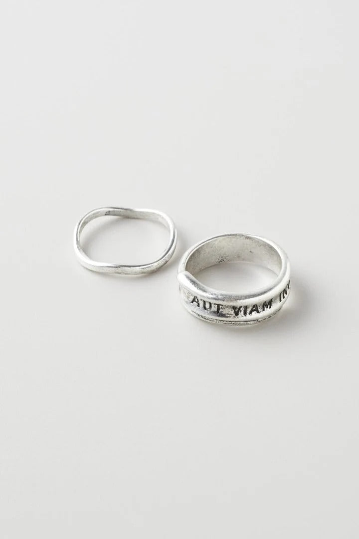 GOLDY Lettering Metal Set 2P Ring