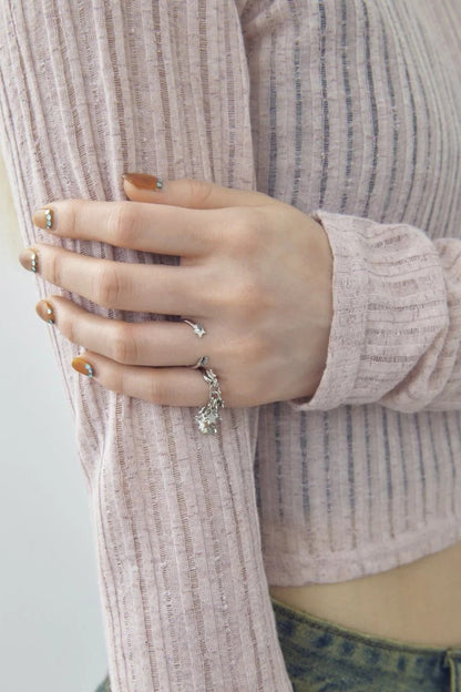 GOLDY Star shower Ring 2P Set