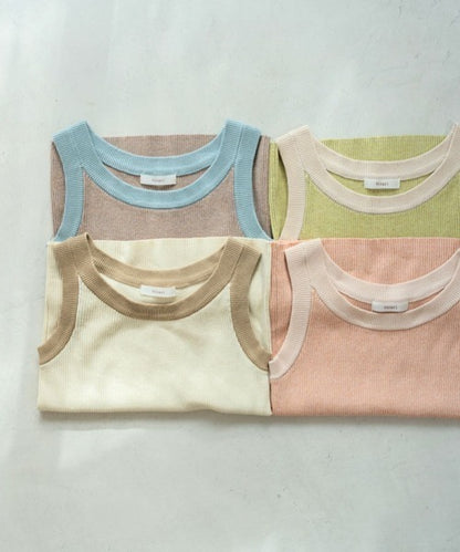 Hinari 撞色針織背心