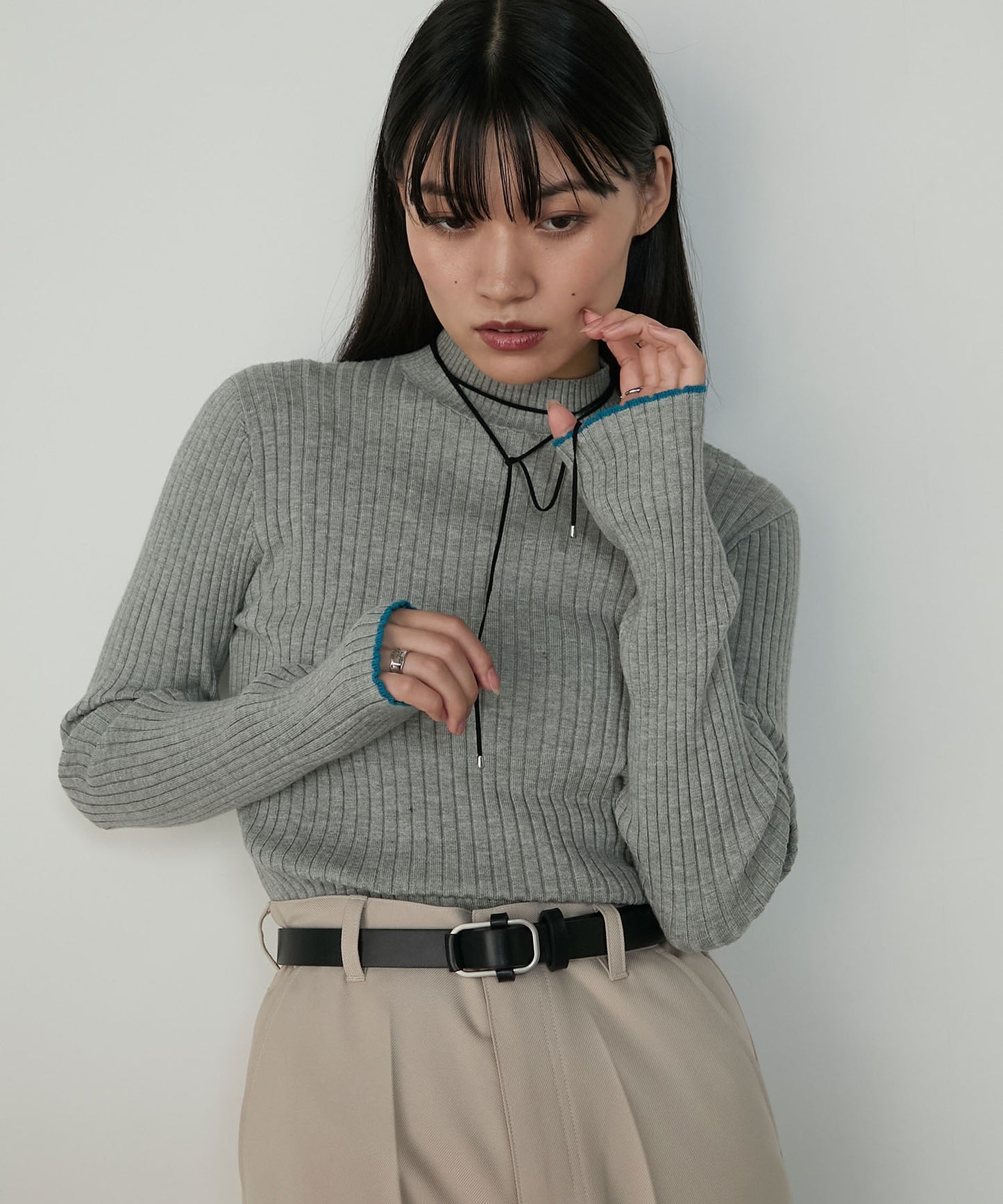 forksy. 羅紋針織Top [吸濕發熱]