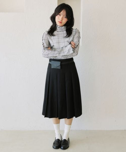 【12色展開】アソート袖リボンシアーメロートップス