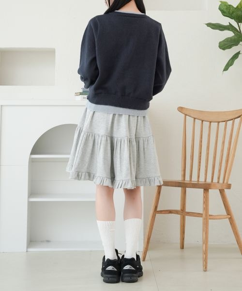 【and ST 限定カラーあり】レイヤード風 配色リボンカーディガン