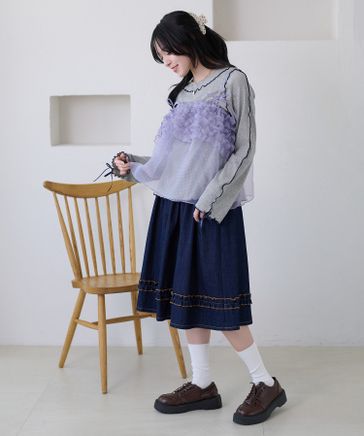 【and ST限定】アソートフリルリボンシアービスチェ