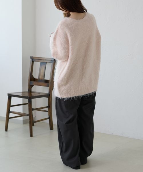 【apres jour clair】アソートレースアップシャギーニット