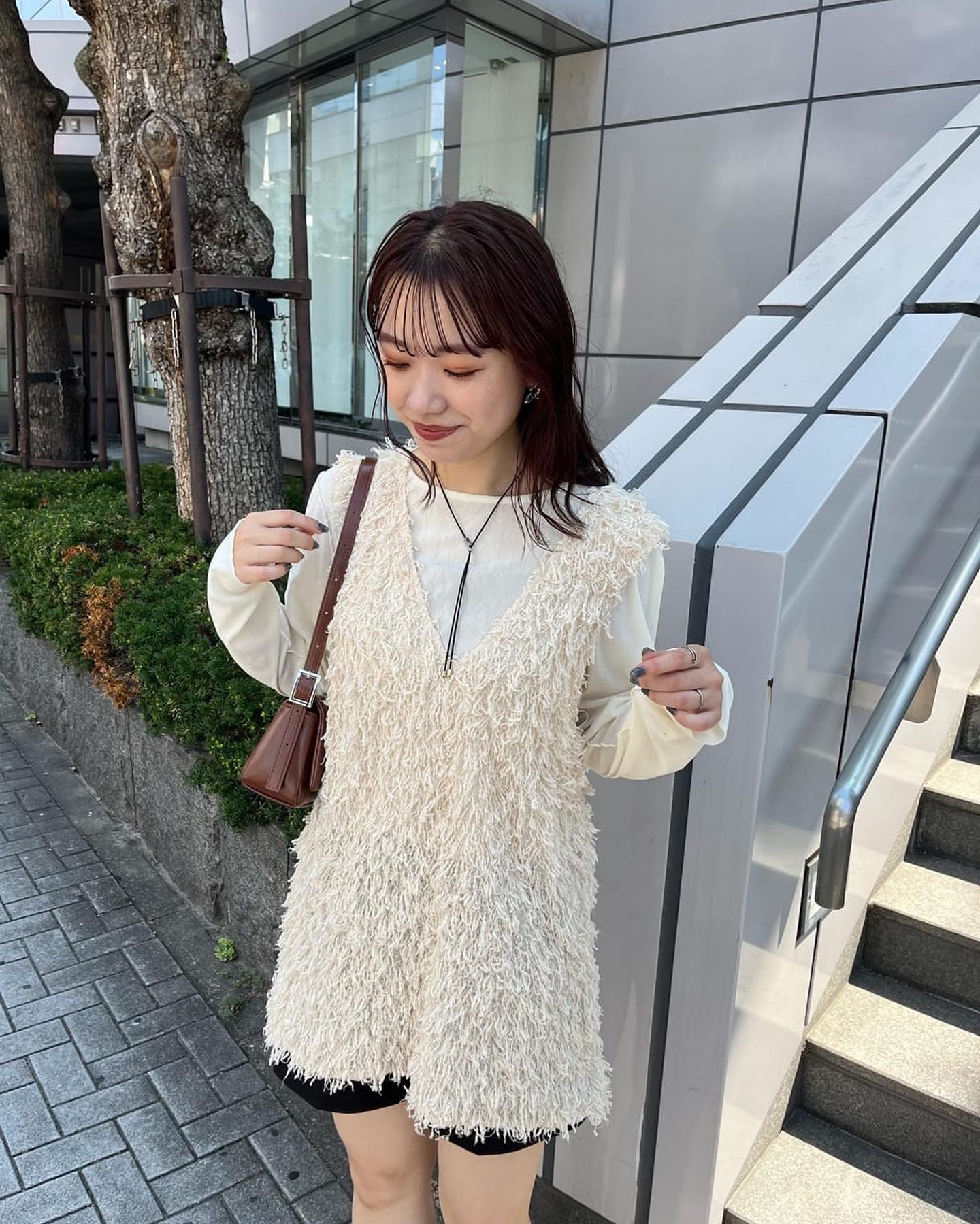 [現貨] Kastane 毛毛長背心