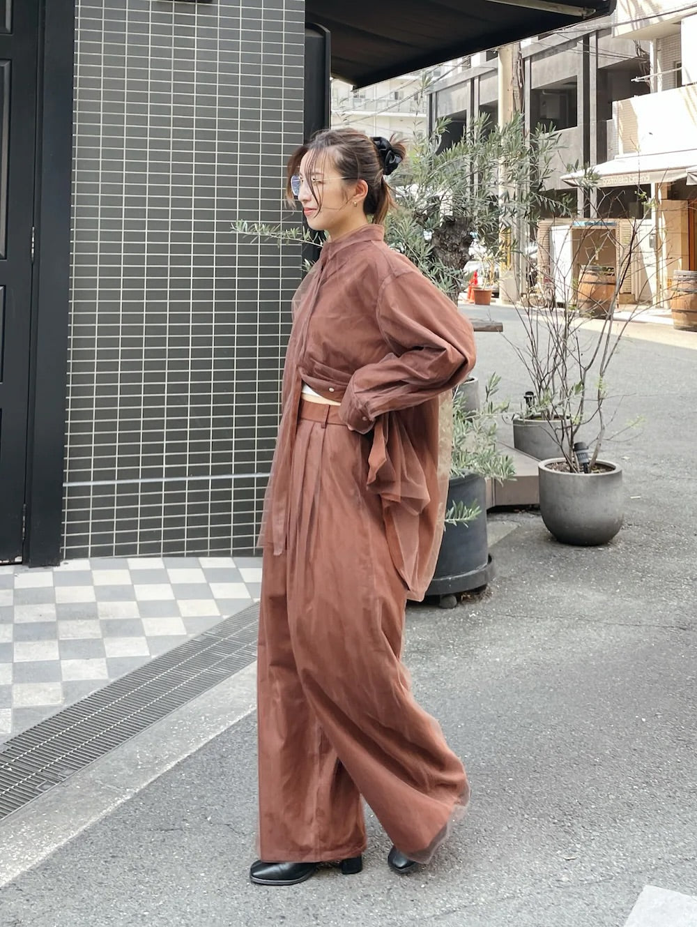 Ungrid 薄紗層次感Shirt [2件SET]