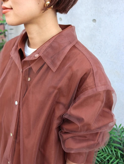Ungrid 薄紗層次感Shirt [2件SET]