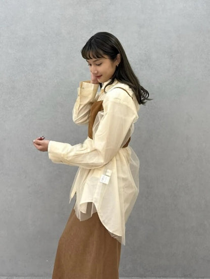 Ungrid 薄紗層次感Shirt [2件SET]